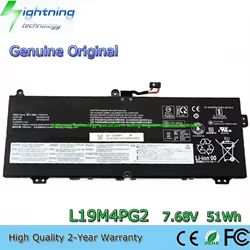 Batería genuina para portátil L19M4PG2 de 2025 años, 7,68 V, 51Wh, para Lenovo Ideapad Chromebook Flex 5 CB-13IML05 L19D4PG2 L19L4PG2
