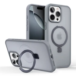 Funda iPhone MagSafe Mate Magnética con Anillo Metálico y Soporte