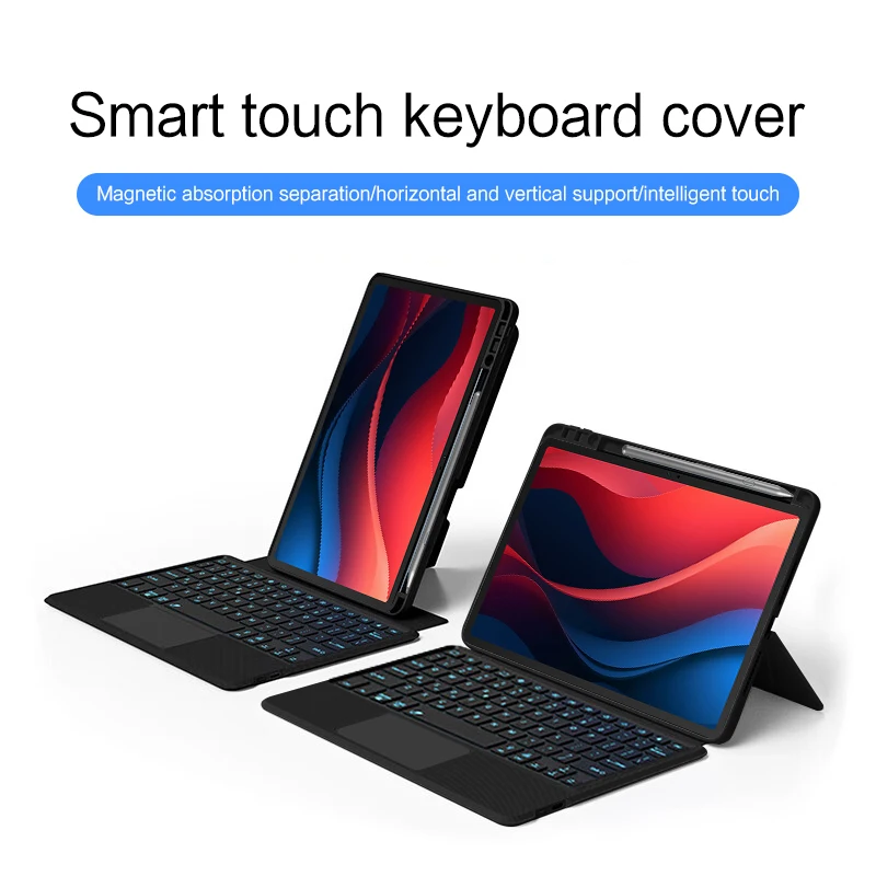 Teclado para Lenovo Tab M11 11 pulgadas TB-330FU Xiaoxin Pad 2024 11 TB-331FC funda mágica para teclado inteligente TouchPad retroiluminación - imagen 3