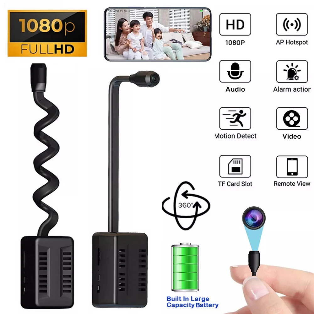 Cámara WiFi 1080p Mini – Detección Movimiento y Visión Nocturna - imagen 5