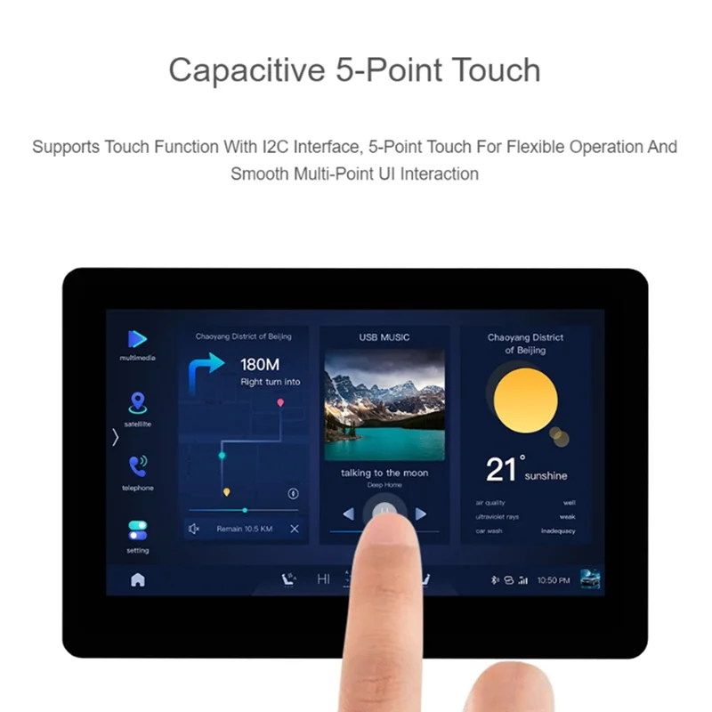 ESP32-S3 Placa de desarrollo de pantalla táctil cautiva LCD de 4,3 pulgadas 800X480 píxeles WIFI BTLE5.0 65K-RGB con Sensor/CAN/I2C/RS485 - imagen 4