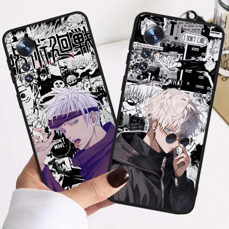 Gojou Satoru Art Cover para Xiaomi Mi 17 15 14 14T 13 12 11 13T 12T 11T 12X Lite Ultra Pro Max 5G funda de teléfono negra - imagen 2