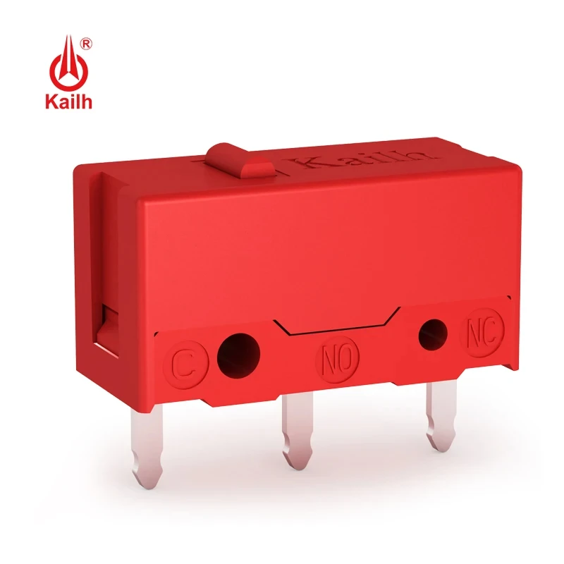 1 Uds Kailh Micro interruptor GM4.0 60M Life Gaming Mouse Micro interruptor 3 pines punto rojo utilizado en ratones de ordenador botón izquierdo derecho - imagen 2