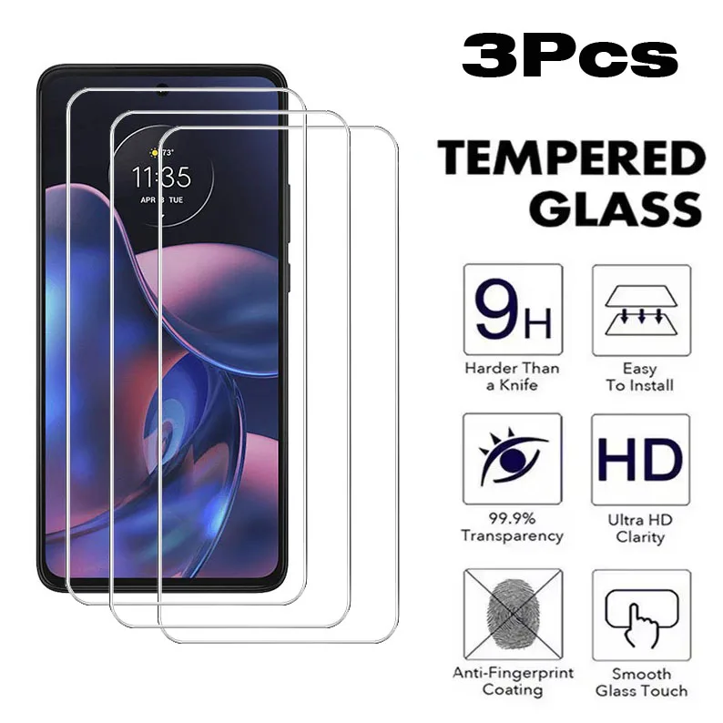 Protector de pantalla HD de 3 uds para Motorola Moto G04 G04s G05 G13 G14 G15 G24 G34 G35 G45 G54 G55 G75 G84 vidrio templado de potencia