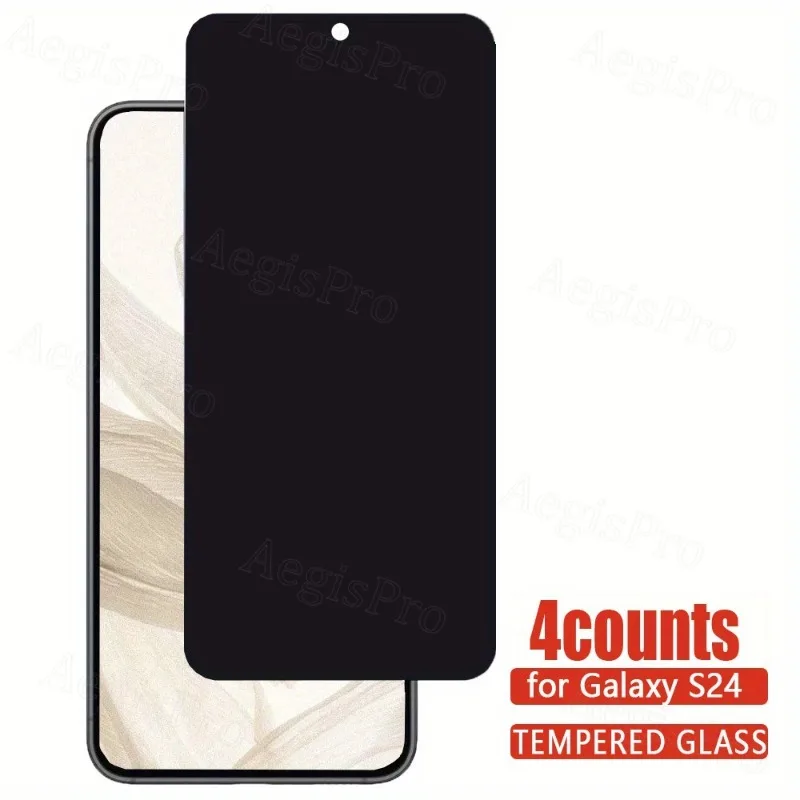Protector de pantalla templado de privacidad 4p específicamente para Samsung Galaxy S25 Ultra S21/S22/S23 Plus/S24 Ultra, protector de pantalla de teléfono