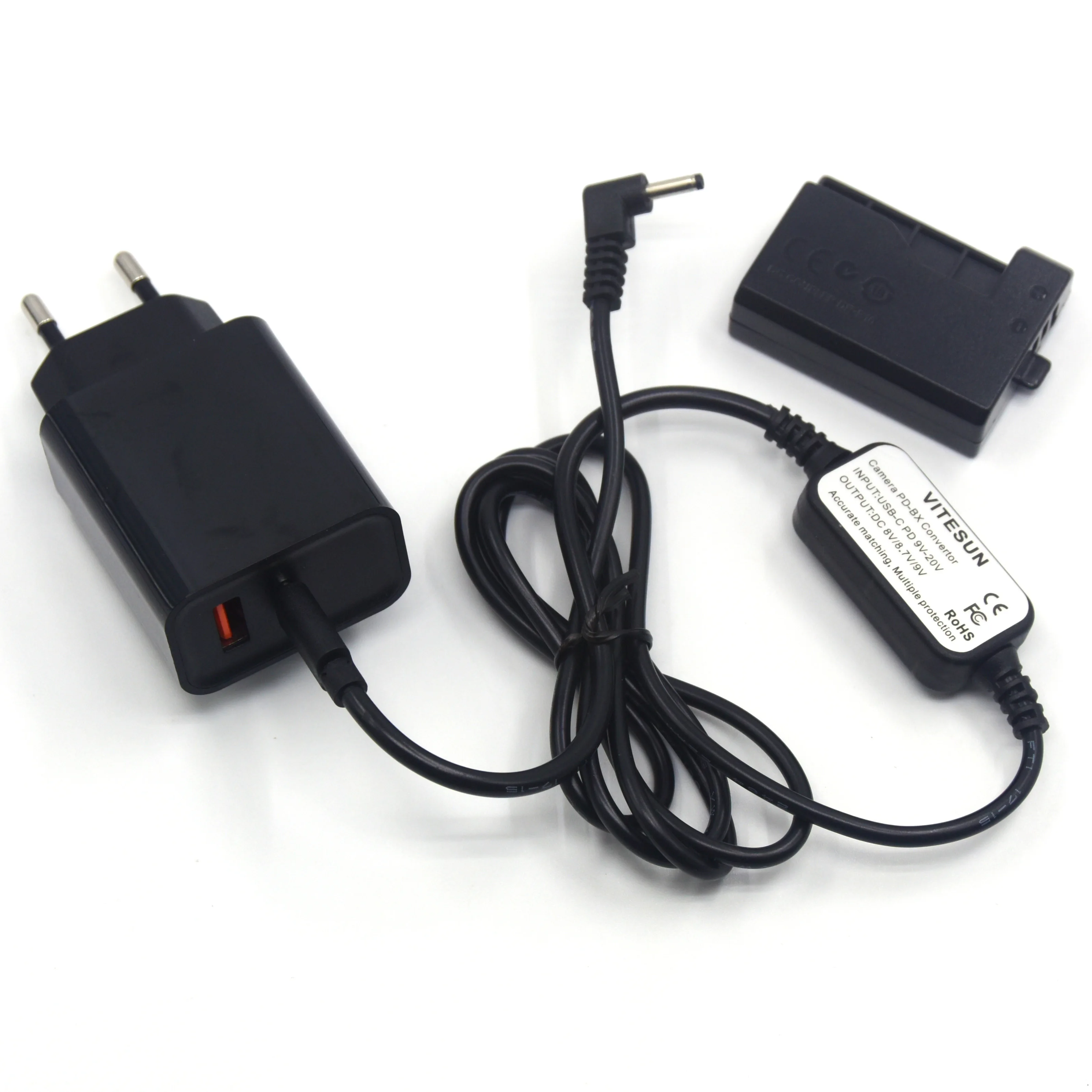 Batería simulada DR-E10 LP-E10 + cargador PD de 18W tipo C + Cable USB C CC para cámara Canon EOS 1200D 1300D 1500D X90 X80 X70 X50 T5 T6 T7 - imagen 5