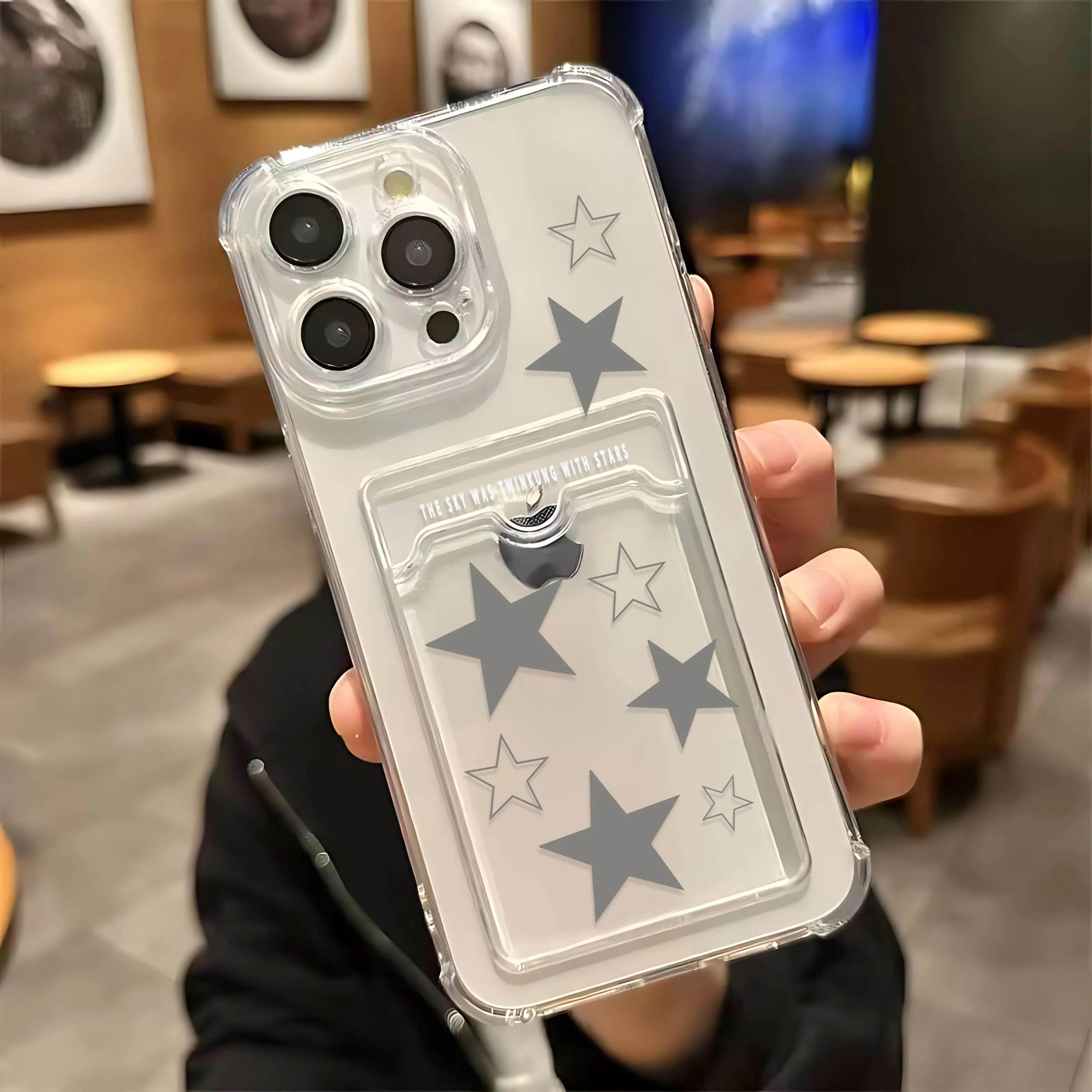 Funda coreana INS transparente con forma de estrella para Xiaomi Redmi 13C 12C 10C 9A 9C Note 13 12s 11 10 9 8 Pro 4G 5G, funda de lujo - imagen 4