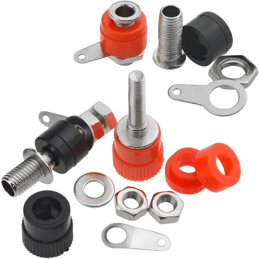 20PCS 4mm Banana Plug Socket Binding Post Terminals + 4mm Banana Female Socket Jack Mount Connectors for Banana Plugs Amplifier - imagen 2