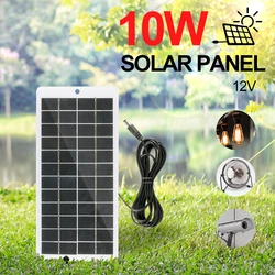 Panel Solar Portátil 10W – Cargador Batería 12V para Coche, Barco y RV