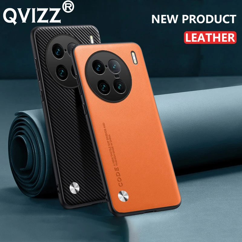 Funda de cuero de lujo para Vivo X90 Pro + Plus, armadura a prueba de golpes, bordes suaves, tapa dura del teléfono VivoX90Pro + Plus X90Pro X90ProPlus - imagen 3