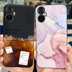 Funda Silicona ITEL Vision 5 Plus – Diseño Flores Negras Compatibilidad