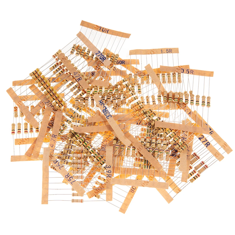 Hjxrhgal-Kit de resistencia de película de carbono, 1W, 300, 30 valores X 10 unidades, 5%-0,1 ohm - imagen 4