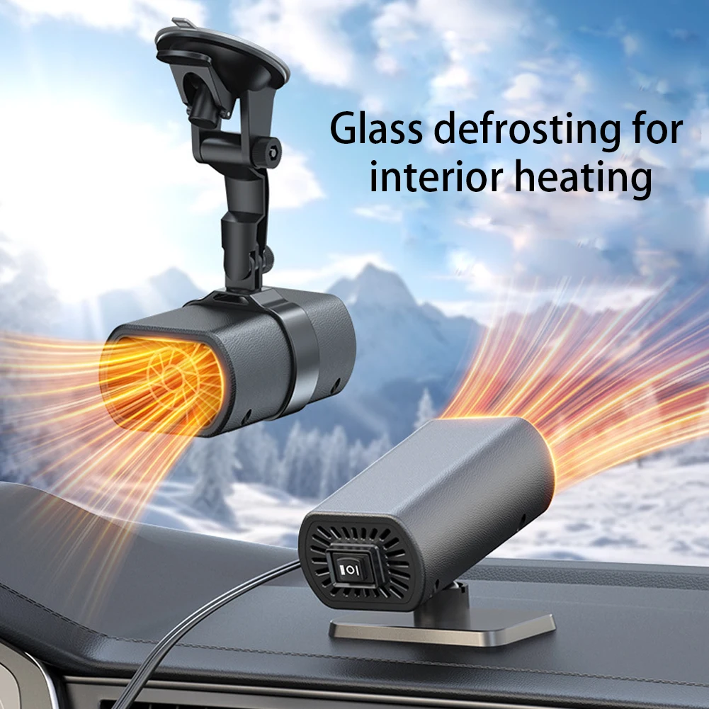 Desempañador de coche de 12V y 200W, máquina de eliminación de niebla de nieve y escarcha ajustable, calentador de descongelación de parabrisas y ventana de coche para vehículos - imagen 3