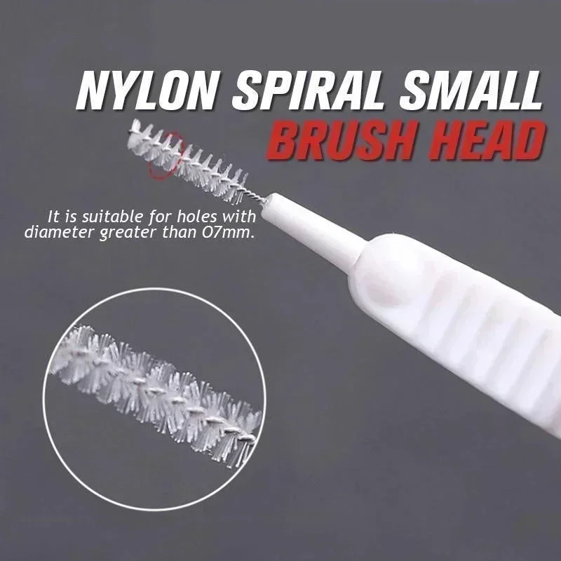 Mini cepillo de limpieza de ducha, cabezal de ducha, cepillo de nailon antiobstrucción, limpiador de teclado de ordenador, herramienta de limpieza de polvo con orificio para teléfono, 10 Uds. - imagen 3