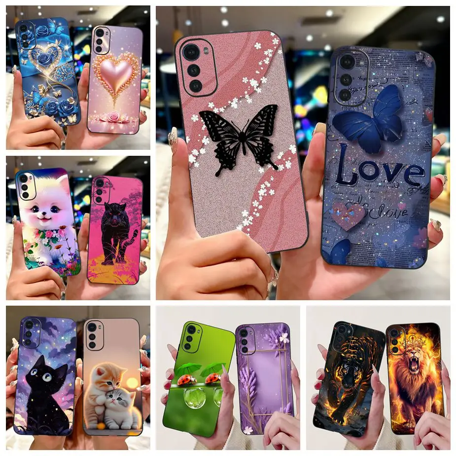 Para Motorola Moto E32 E32s funda pintada de moda funda de teléfono de silicona suave para Moto E32s E 32 MotoE32 MotoE32s Fundas parachoques