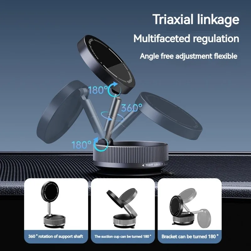 360 °   Soporte magnético para teléfono de coche con rotación al vacío, espejo Universal con ventosa, soporte para ducha de baño y gimnasio para IPhone, Xiaomi y Samsung - imagen 3