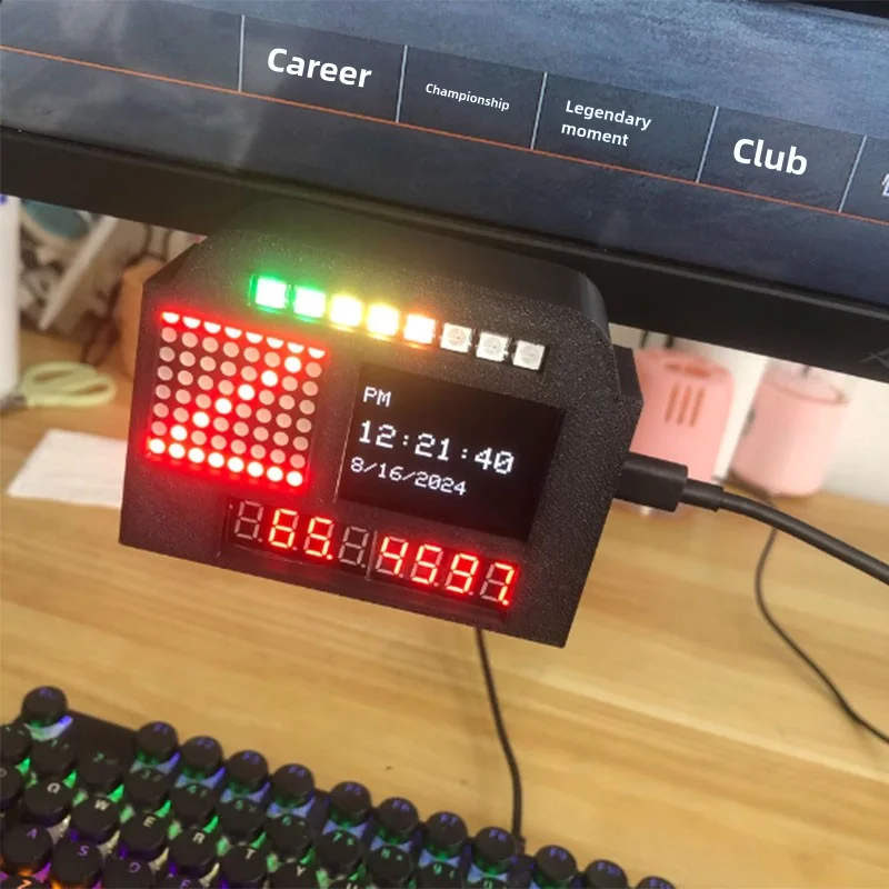 Tablero de carreras Sim, pantalla de velocidad de carreras, tablero de visualización del volante del coche para Thrustmaster para Logitech / SIMAGIC MOZA PC - imagen 2