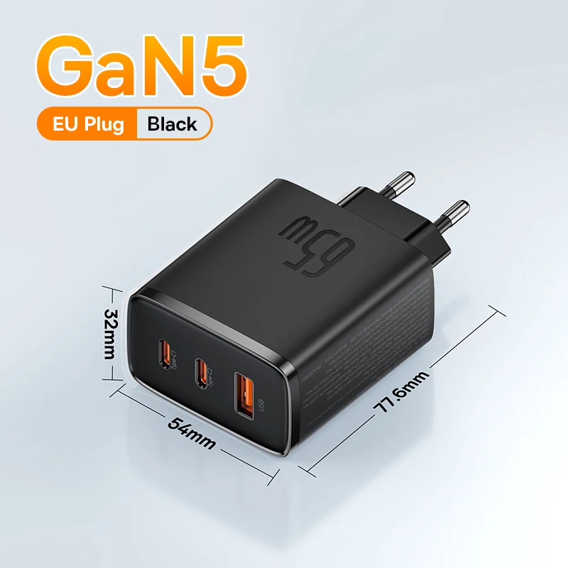 Black EU Plug
