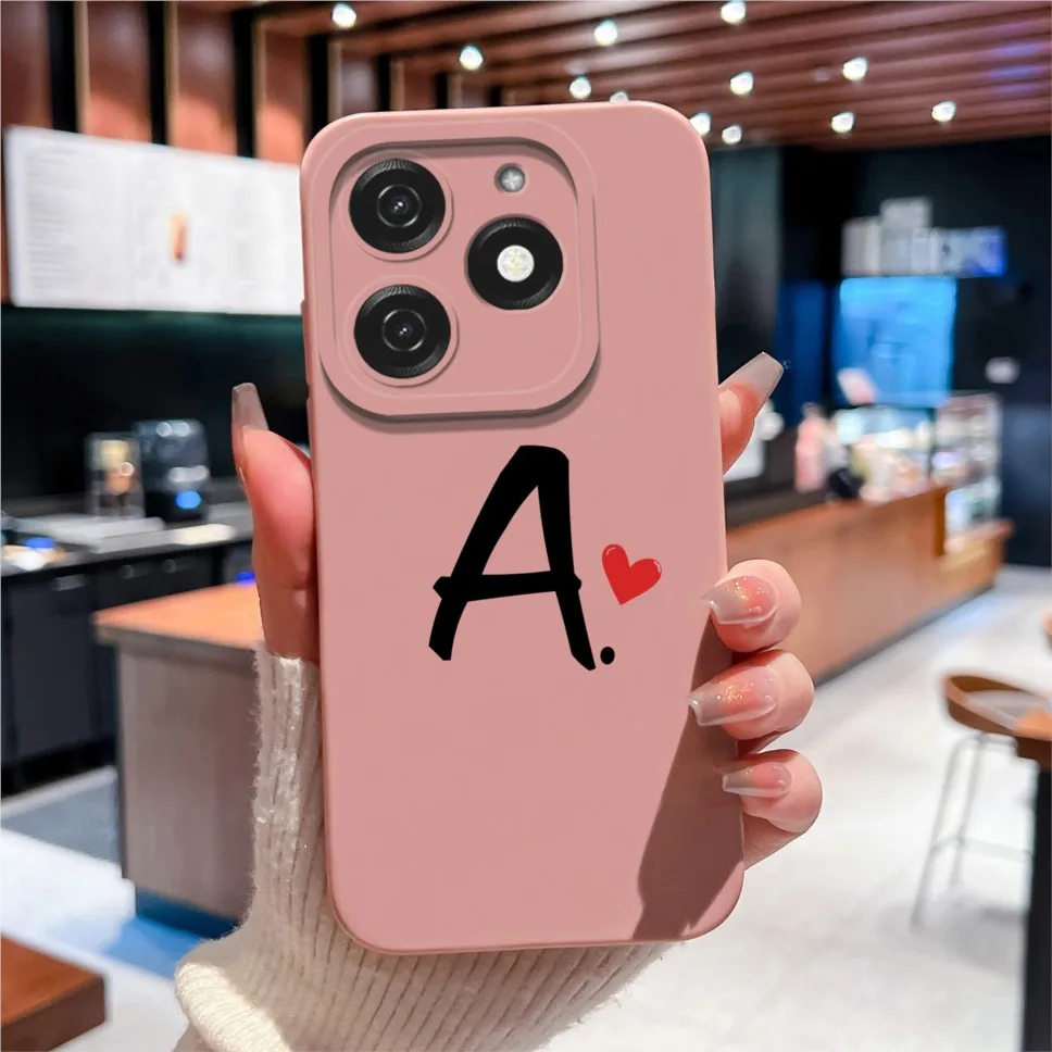 Para Infinix Smart 8 Pro Plus HD funda de teléfono Simple amor corazón letras suave silicona alta calidad Shell para Infinix Smart8 parachoques - imagen 3