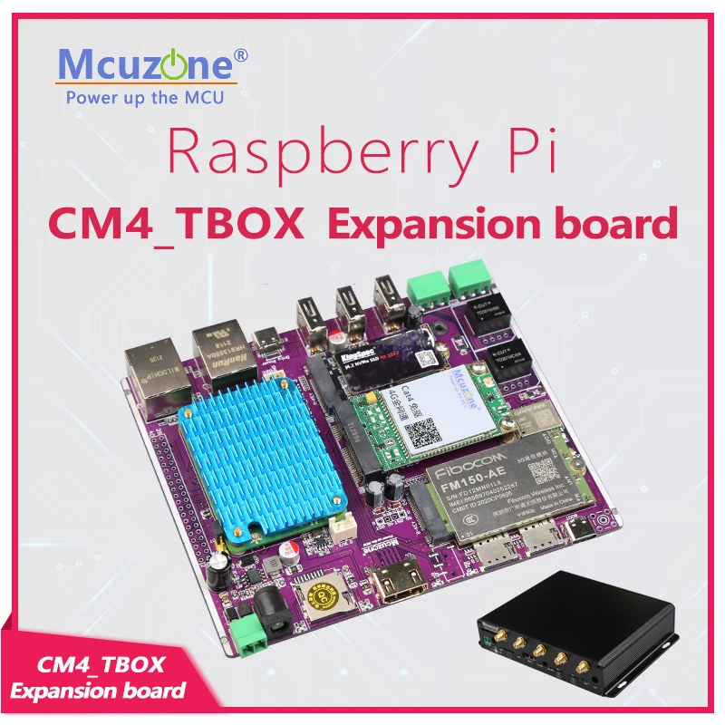 Raspberry Pi CM4 _ tbox placa de expansión 5G 4G LTE NVME SSD PCIE M.2 RS485 CAN nivel Industrial funda GPS openMPTCP OPENWRT Ubuntu
