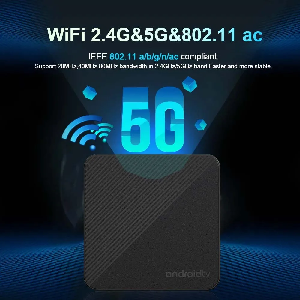 TV Box con sistema de cine en casa inteligente Android 14 T1S, chip AllwinnerH313, cuatro núcleos, Wifi6, 1000 M LAN, Bluetooth, reproductor multimedia en streaming Chromecast - imagen 4