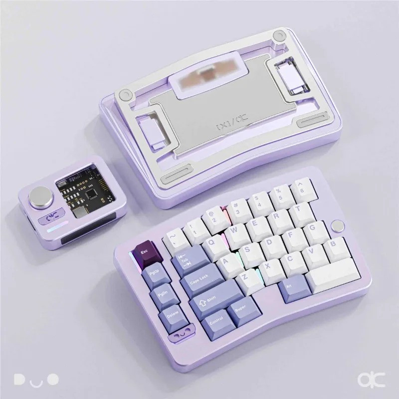 QK Alice Duo Split carcasa de aluminio personalizada Bluetooth inalámbrico de modo Dual Kit de teclado mecánico juegos serie a todo Color Wooting - imagen 5