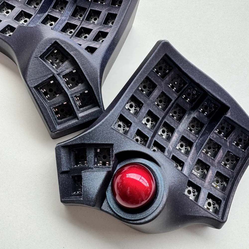 Charybdis MK2 teclado de maquinaria dividida con Trackball Kit de intercambio en caliente QMK/VIA modo de desplazamiento del ratón teclado ergonómico curvo 4X6 - imagen 5