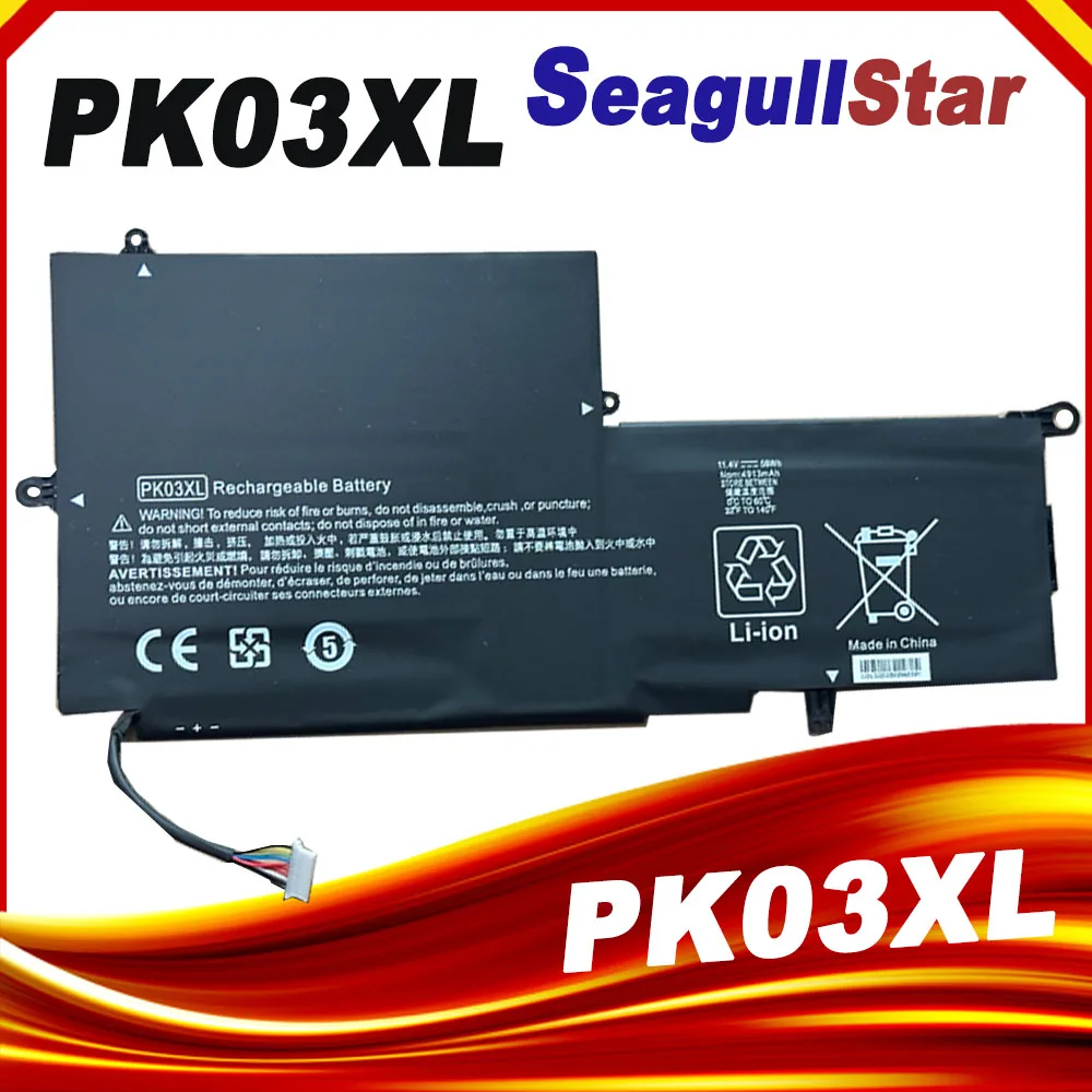PK03XL-Batería de ordenador portátil, 56WH, para HP Spectre Pro X360 G1 13-4000 13-4100 13-4200 HSTNN-DB6S TPN-Q157 789116-005 788237-2C2