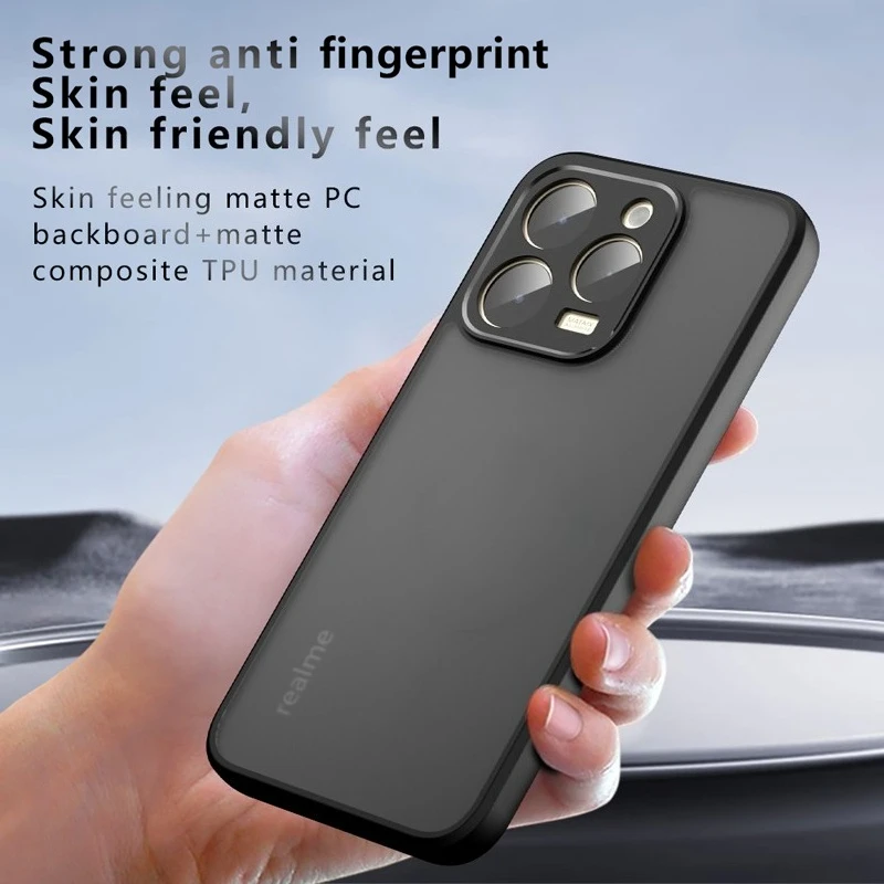 Para Realme 15T funda ELVEV Airbag anticaída TPU PC dura mate sensación de piel cubierta de teléfono de succión - imagen 5