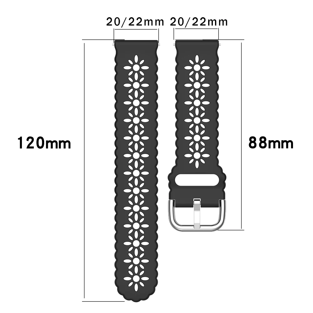 Correa de silicona de 20mm y 22mm para Garmin Forerunner 255 265 245 165, correa deportiva para Garmin Vivoactive 5 Venu 3 sq, accesorios de pulsera - imagen 5