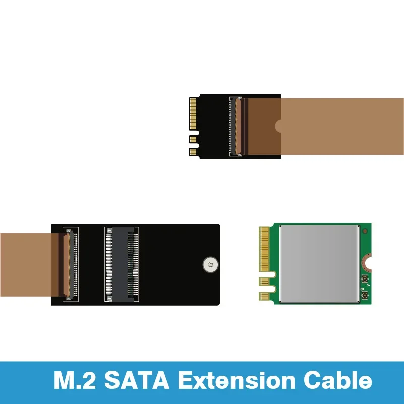 Cable de extensión M.2 Nic A.E Key interfaz Compatible placa base M2 Nic extensión Cable de extensión Ngff 10CM 30CM - imagen 4