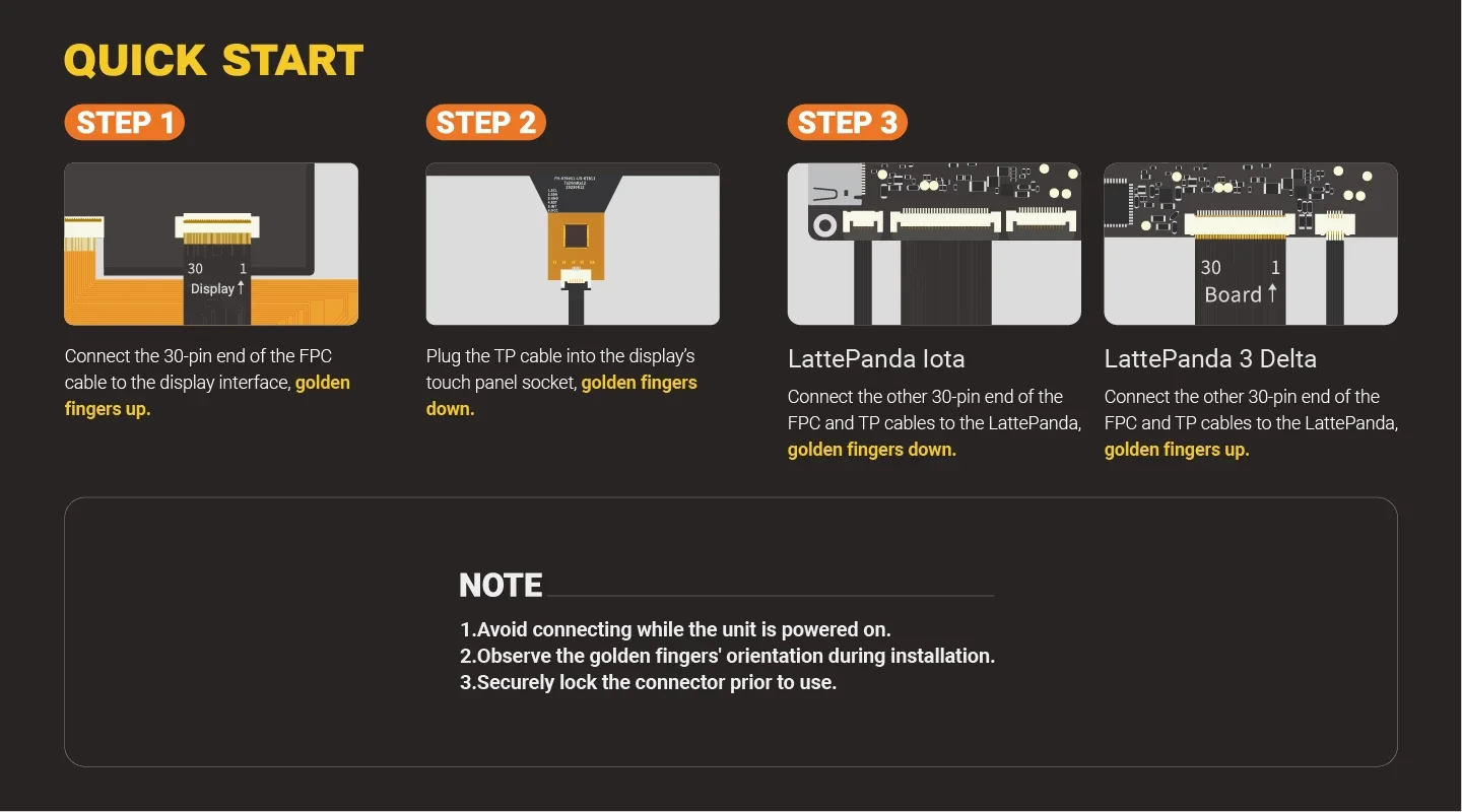 How to Install the 7-inch multi-touch display and LattePanda
