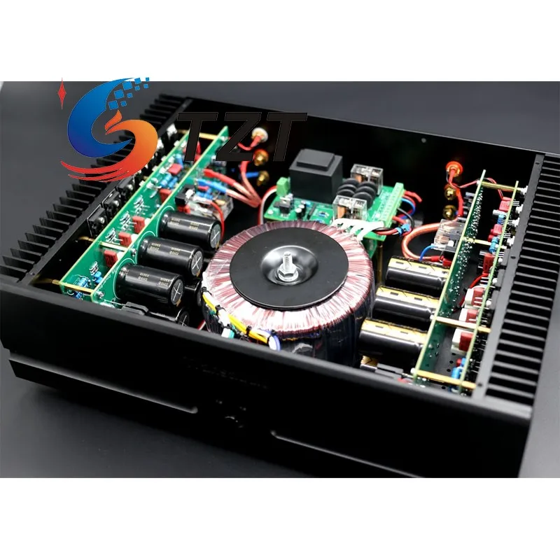 Amplificador de potencia TZT Transaudio D5Pro 150W x 2 (110V/220V versión estándar plateada/negra/condensador BC) con circuito para DarTZeel - imagen 4