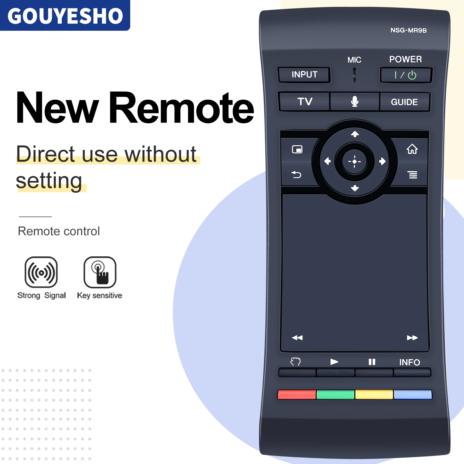 Nuevo Control remoto NSG-MR9B para reproductor de Internet Sony con teclado QWERTY NSZ-GS7