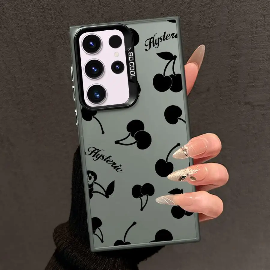 Funda trasera de teléfono con diseño de cereza para Samsung Galaxy S22 S25 S23 Note 20 Ultra S20 Plus S21 S24 FE S23 - imagen 5