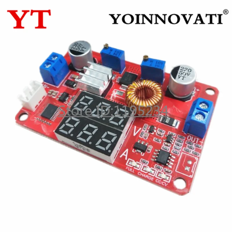 DC-DC 5A 75W Placa de módulo de fuente de alimentación reductora de corriente constante y voltaje constante DC 5V-35V Módulo CC CV Buck no aislado