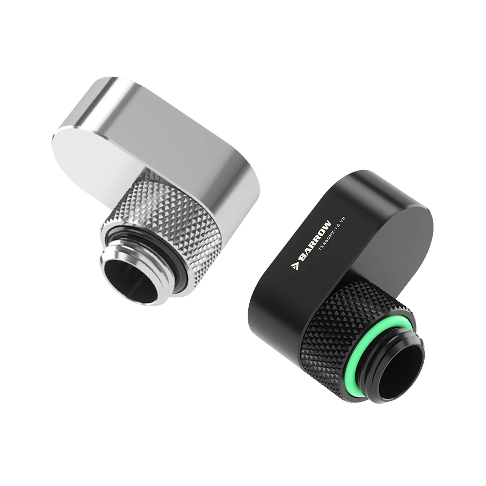 Barrow G1/4 15 mm Adaptador giratorio compensado Accesorio de enfriamiento de agua de cobre 360 °   Conector macho/hembra para construcciones de bucle personalizados antifugas - imagen 5