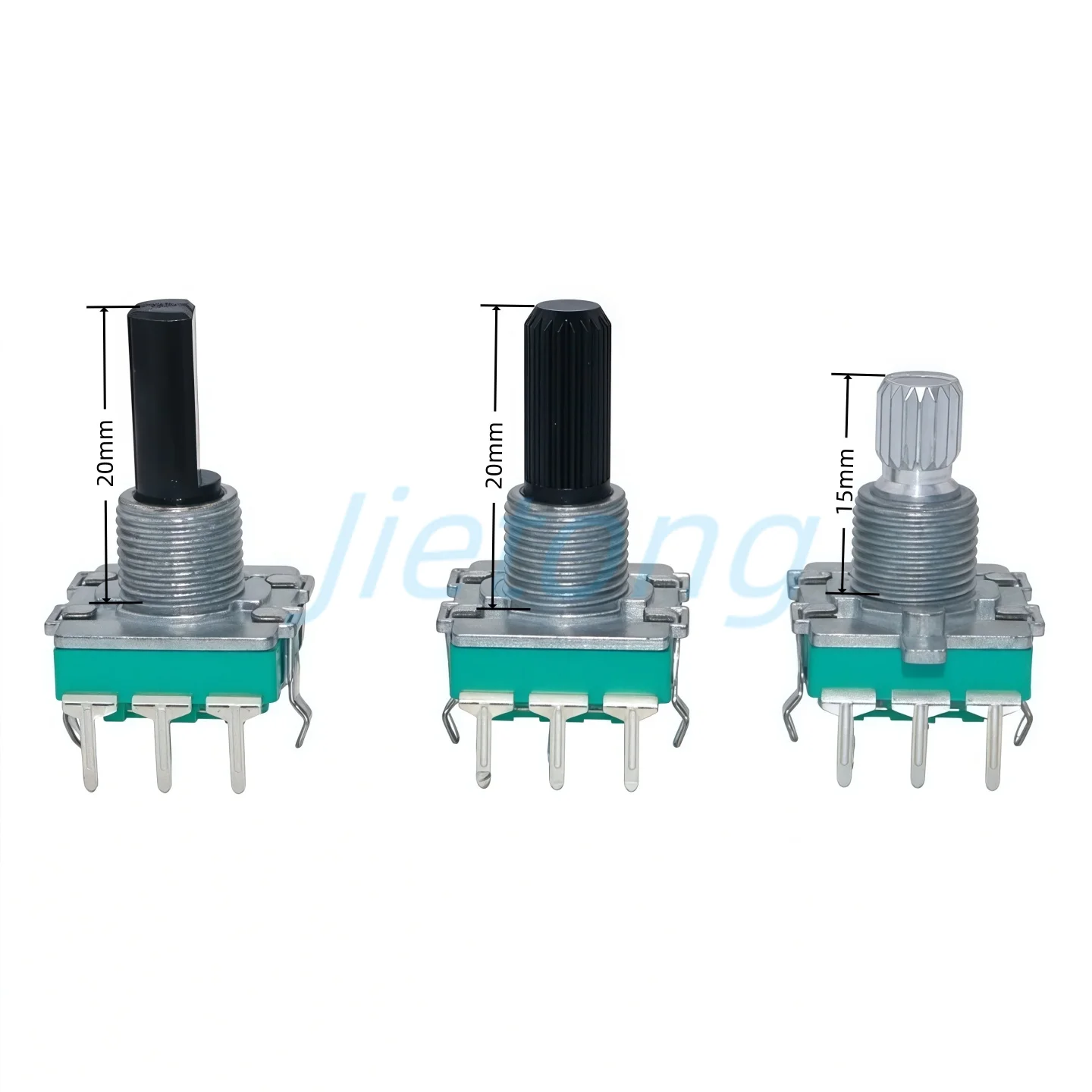 Potenciómetro codificador rotatorio EC16, amplificador de 24 posiciones, interruptor de cocina de inducción de volumen, 3/5 pines, 15/20/25MM, medio eje de ciruela, 1 ud. - imagen 4