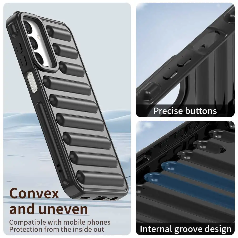 Armadura a prueba de golpes cápsula funda de cojín de aire para Samsung Galaxy M55 M15 M14 F55 F15 F14 C55 5G cubierta de silicona suave de Color sólido - imagen 5