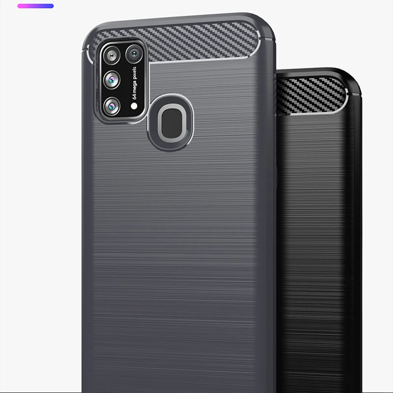 Funda de fibra de carbono para Samsung Galaxy M21, M31, A7E, A71, 5G, protección completa, parachoques a prueba de golpes - imagen 5