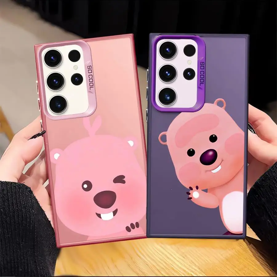 Funda trasera de teléfono para Samsung Galaxy Note 20 Ultra S24 FE S22 S25 S21 S20 Plus S23 S23 dibujos animados lindo L-Loo-pys - imagen 5