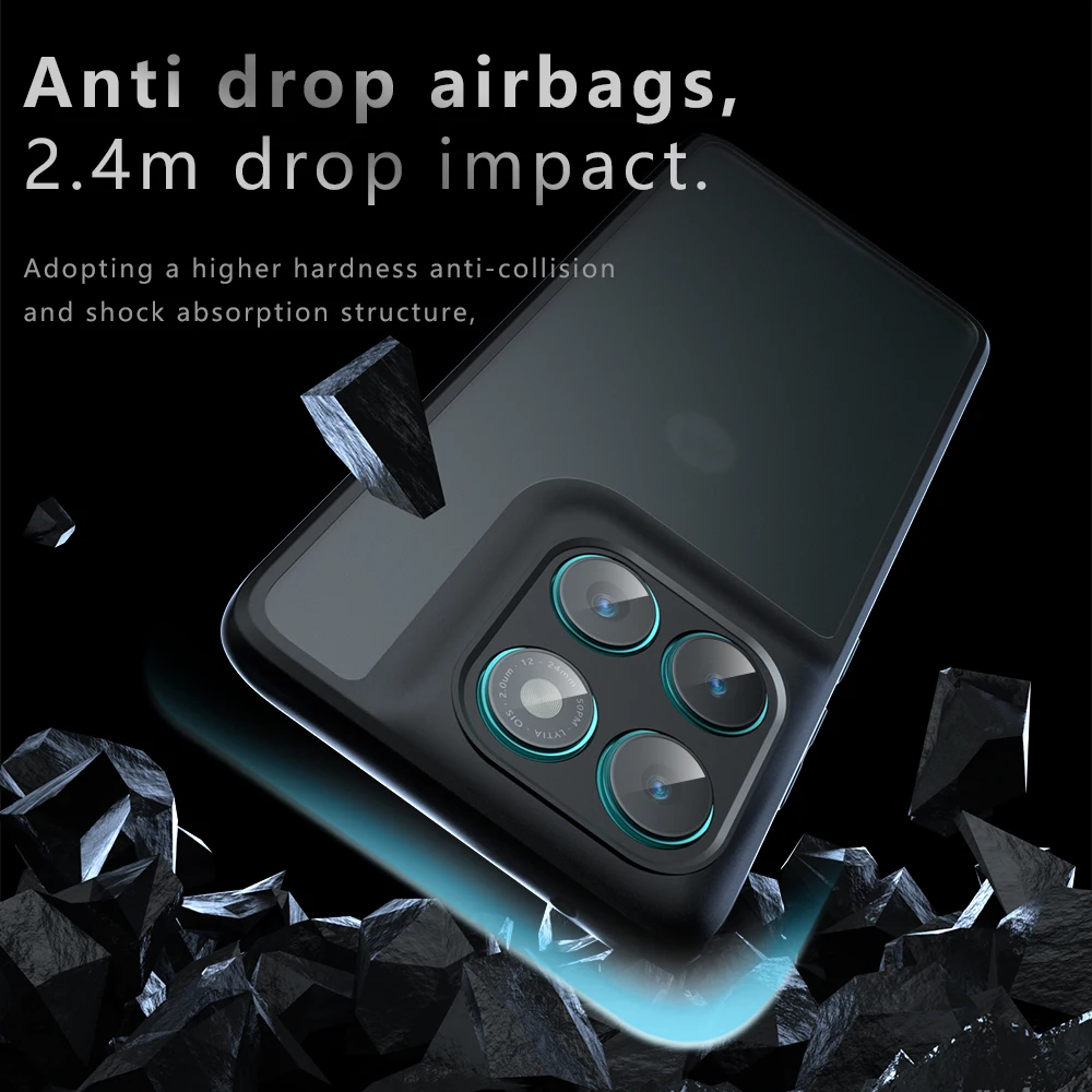 Para Motorola Moto Edge 60 Pro 5G Funda trasera Phnoe a prueba de golpes Airbag anticaída protectora antihuellas mate Funda Coque - imagen 4