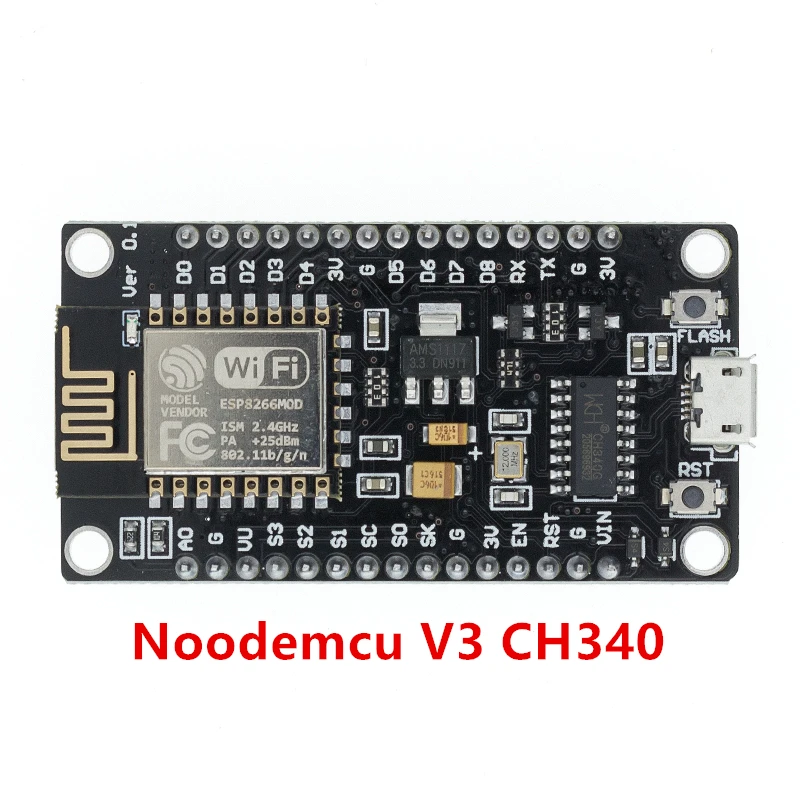 Módulo inalámbrico con antena de pcb, base para tablero de desarrollo de Internet de las Cosas, CH340/CP2102 NodeMcu V3 V2 Lua WIFI, ESP8266 ESP-12E - imagen 4