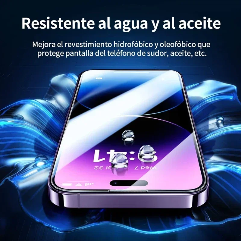 10 Uds Protector de pantalla de vidrio templado para IPhone 14 13 11 15 16 17 Pro Max 12 Mini I teléfono XS XR X Plus i16 película protectora de pantalla - imagen 5