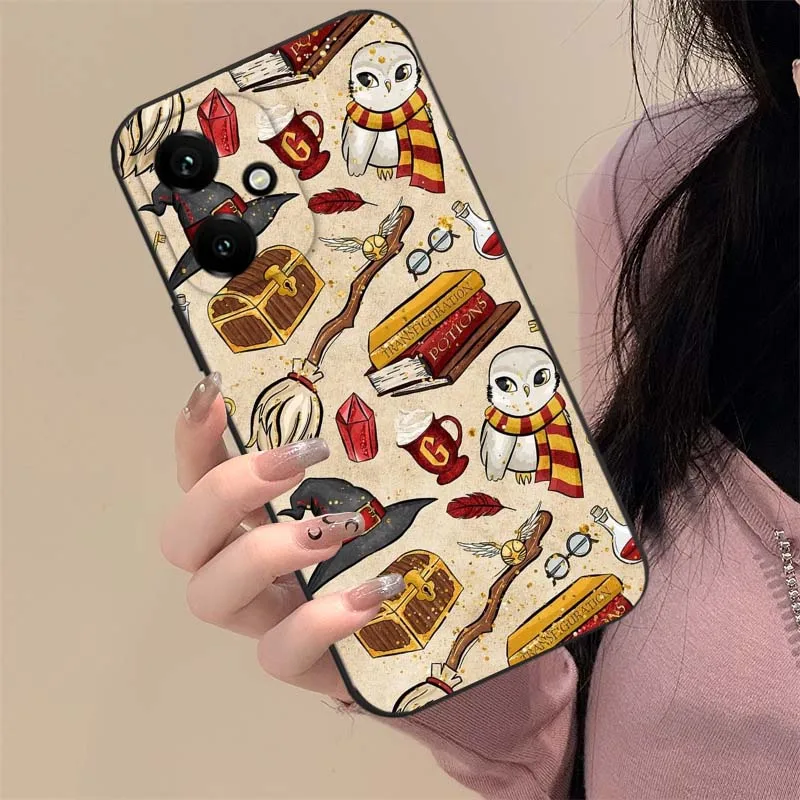 Art Owl Magic para Honor Magic4 3 400 300 200 100 90 Ultra GT Lite Pro Plus Power 5G funda de teléfono negra - imagen 4