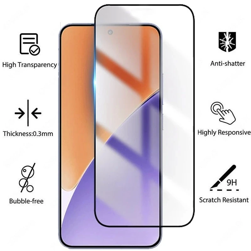 2 uds para Xiaomi 15T 14T 13T 12T Pro Mi 15 14 13 Protector de pantalla de vidrio templado instalar Kit de eliminación automática de polvo - imagen 2