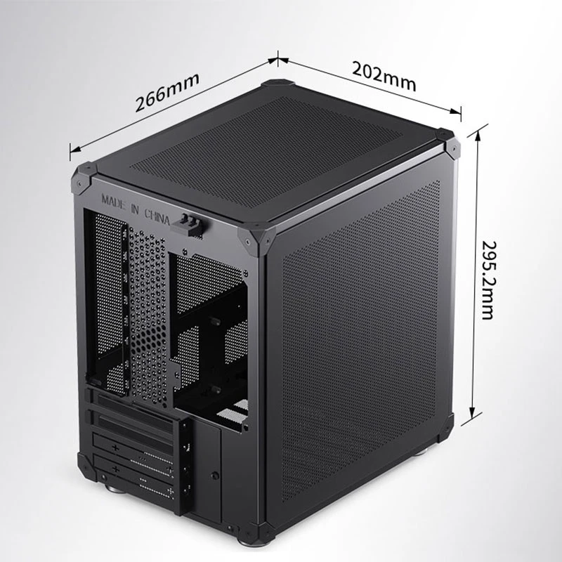 JONSBO-Mini caja de PC de escritorio C6 ITX/MATX para hogar/oficina, interfaz tipo C, compatible con enfriador de CPU de menos de 75mm - imagen 5