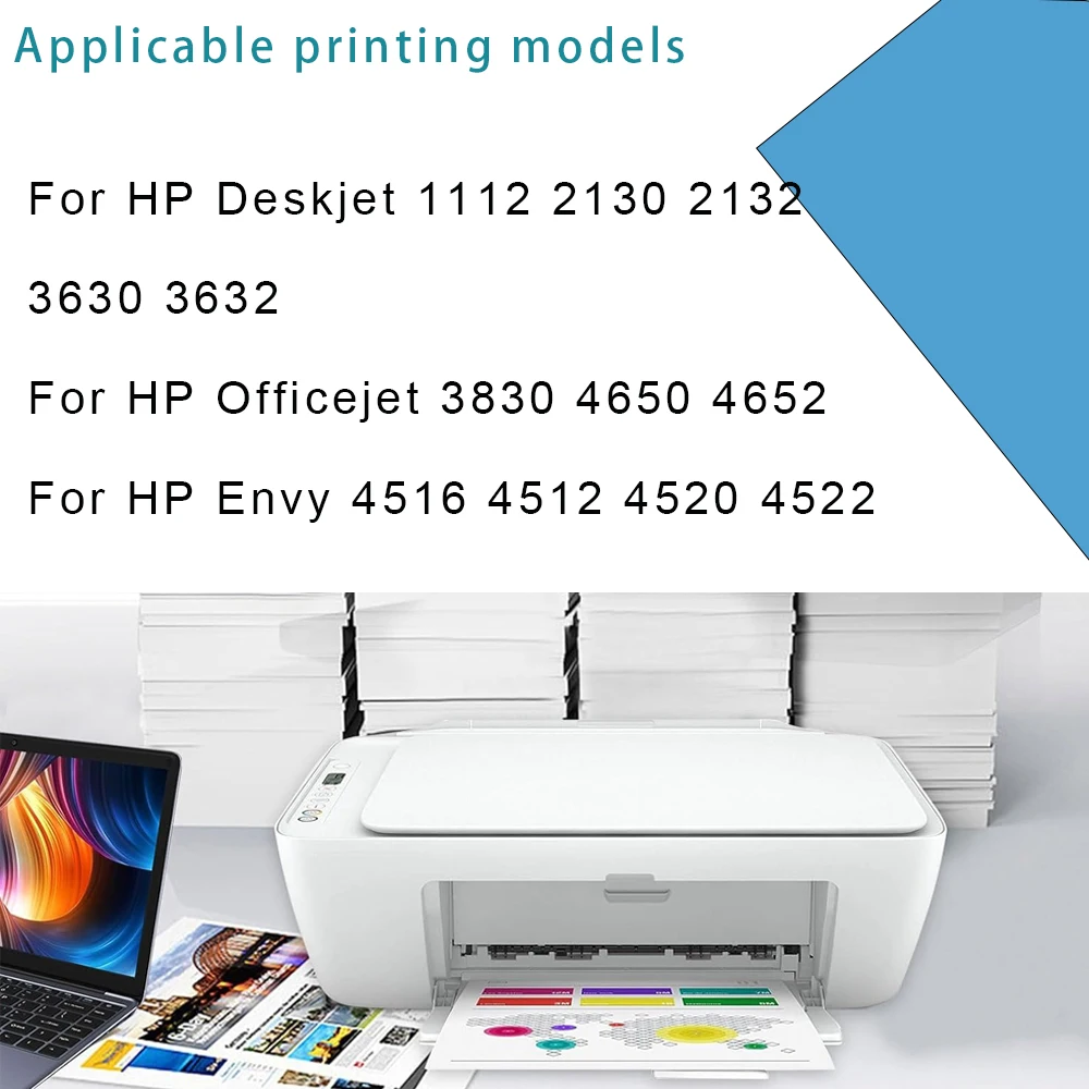 Reemplazo de cartucho de tinta recargable Compatible para impresora HP803 HP803XL 803XXL Officejet 3830 3831 3832 3833 3834 4650 4652 - imagen 3