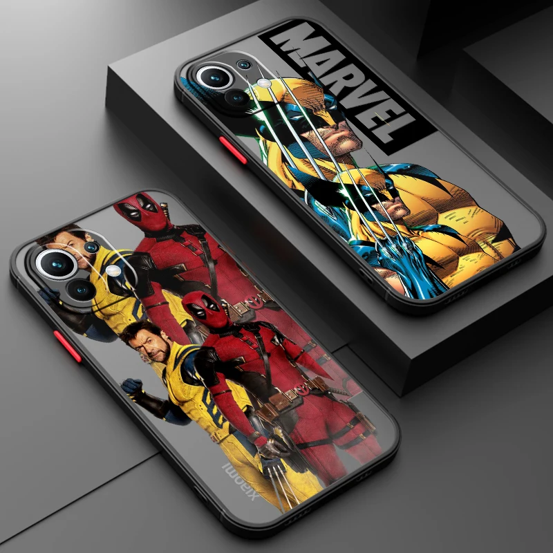 Deadpool Lobezno translúcido esmerilado, arte Popular para Xiaomi Mi 13, 12T, 11T, 11, 11i, 10T, 10, 9T, Pro Lite, Ultra 5G, TPU