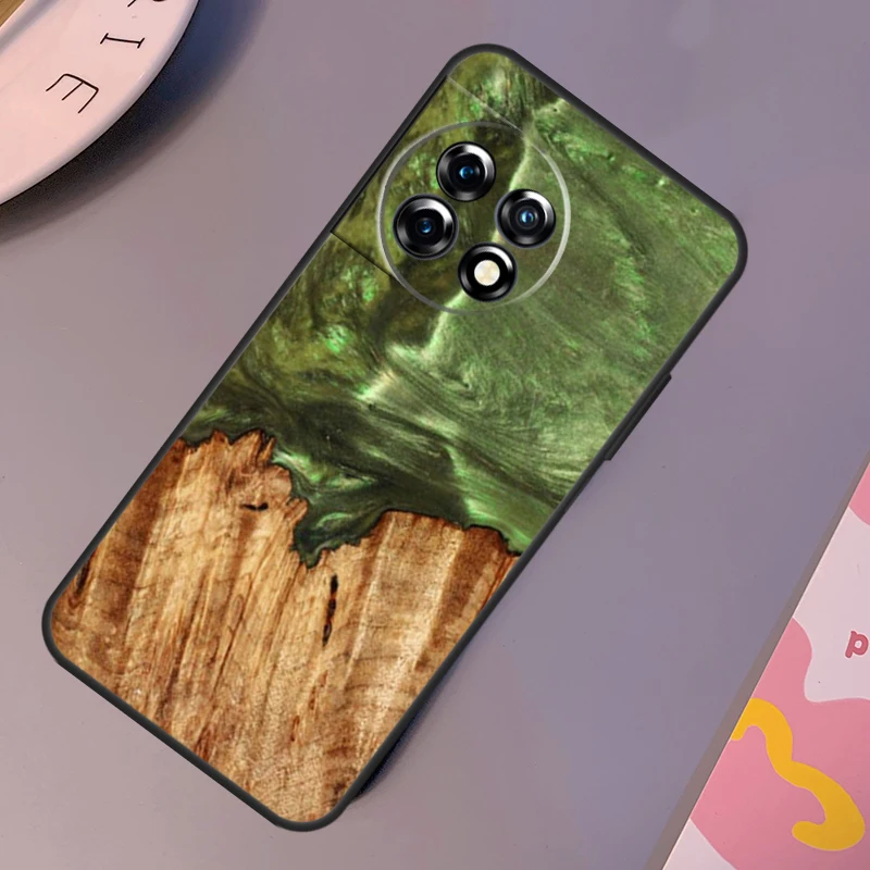 Funda de resina de madera híbrida para OnePlus 12R 10T 10R 9RT 9 10 Pro OnePlus 12 11 Nord 3 2T CE 2 Lite N20 N10 - imagen 5